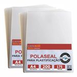 Ficha técnica e caractérísticas do produto Plástico Para Plastificação A4 200un Polaseal 0,07 175mic