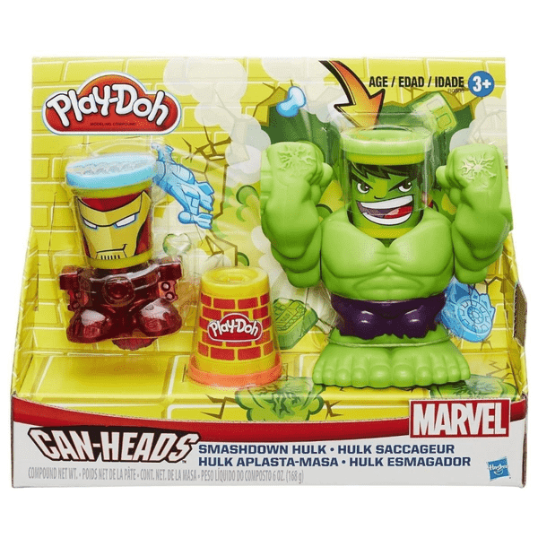 Ficha técnica e caractérísticas do produto Play Doh Marvel Pote Hulk Esmaga B0308 - Hasbro