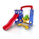 Playground Infantil 3x1 Escorregador Balanço e Cesta Iwpi 3x1 Importway