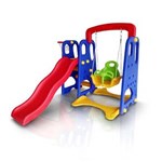 Ficha técnica e caractérísticas do produto Playground Infantil 3x1 Escorregador Balanço e Cesta IWPI 3x1 Importway