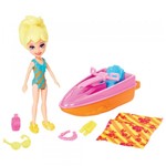 Ficha técnica e caractérísticas do produto Playset e Mini Boneca Polly Pocket - Dia na Praia - Polly e Esqui Aquático - Mattel