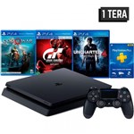 Playstation 4 Slim 1TB Sony 1 Controle - com 3 Jogos PS Plus 3 Meses - Yes Shop