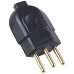 Ficha técnica e caractérísticas do produto Plug Macho 3P 10A 250V Preto