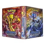 Ficha técnica e caractérísticas do produto Pokémon Pasta Fichário 3 Aros C/ 20 Porta Cards Plásticos 9 Bolsos Modelo XY Steam Siege 2