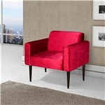 Ficha técnica e caractérísticas do produto Poltrona Decorativa American Comfort Karina em Tecido Suede - Vermelho