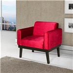 Ficha técnica e caractérísticas do produto Poltrona Decorativa American Comfort Larissa em Tecido Suede - Vermelho