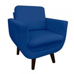 Ficha técnica e caractérísticas do produto Poltrona Decorativa Athenas Suede Azul Royal - D'Rossi - Ibiza