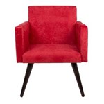 Ficha técnica e caractérísticas do produto Cadeira Poltrona Decorativa Beatriz para Sala de Estar Suede Vermelho - VERMELHO