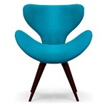 Ficha técnica e caractérísticas do produto Poltrona Decorativa Elegance Azul Turquesa - Pé Palito