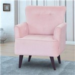 Poltrona Decorativa Judite Suede Rosa e 380 – Matrix