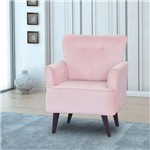 Ficha técnica e caractérísticas do produto Poltrona Decorativa Matrix Judite Suede Rosa