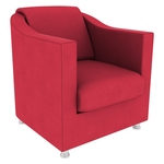 Ficha técnica e caractérísticas do produto Poltrona Decorativa para Sala e Escritório Tilla Suede Vermelho