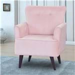 Ficha técnica e caractérísticas do produto Poltrona Decorativa Suede Judite Matrix Rosa