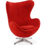 Ficha técnica e caractérísticas do produto Poltrona Egg com Relax Velute - Vermelho - Rivatti