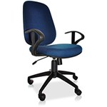 Ficha técnica e caractérísticas do produto Poltrona Giratória Presidente Santorine - Azul - Designflex