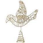 Ficha técnica e caractérísticas do produto Ponteira em Metal Pássaro Cardeal Dourado - Christmas Traditions