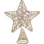 Ficha técnica e caractérísticas do produto Ponteira Estrela Dourada para Árvore de Natal 12 Cm - Orb Christmas