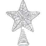 Ficha técnica e caractérísticas do produto Ponteira Estrela Prata para Árvore de Natal 12 Cm - Orb Christmas