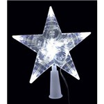 Ponteira Natal Estrela Led 10 Lâmpadas Brancas 17cm - Magizi