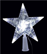 Ficha técnica e caractérísticas do produto Ponteira Natal Estrela Led 10 Lâmpadas Brancas 17cm - Magizi