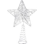 Ficha técnica e caractérísticas do produto Ponteira para Árvore de Natal - Estrela Prata com Acabamento em Glitter 25,4cm - Orb Christmas