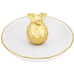Ficha técnica e caractérísticas do produto Porta Bijoux Abacaxi Dourado em Cerâmica - Mart