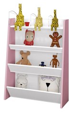 Ficha técnica e caractérísticas do produto Porta Brinquedo Teco Branco/Rosa Móveis Estrela - Móveis Estrela Baby
