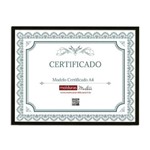 Ficha técnica e caractérísticas do produto Porta Certificado A4 Preto C/Vidro Anti Reflexo - Premium