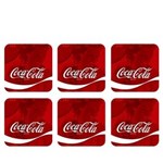 Ficha técnica e caractérísticas do produto Porta Copos Coca Cola Quadrado - 6 Peças