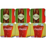 Ficha técnica e caractérísticas do produto Porta Copos MDF Coca-Cola Quadrado em Botellitas com 6 Peças - Urban