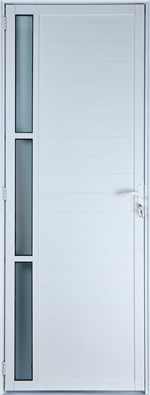 Ficha técnica e caractérísticas do produto Porta de Alumínio Lambril com Visor Cor Branco 2,10 X 0,70 Direita Linha All Soft