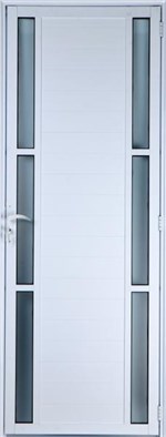 Ficha técnica e caractérísticas do produto Porta De Alumínio Lambril Com Visor Duplo 2,10 X 1,00 Direita Linha All Soft Cor Branco
