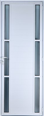 Ficha técnica e caractérísticas do produto Porta de Alumínio Lambril com Visor Duplo Cor Branco 2,10 X 0,70 Direita Linha All Soft