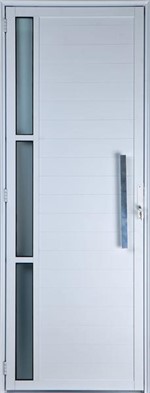 Ficha técnica e caractérísticas do produto Porta de Alumínio Lambril com Visor e Puxador 2,10 X 0,80 Direita Linha All Soft Cor Branco