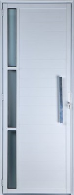 Ficha técnica e caractérísticas do produto Porta de Alumínio Lambril com Visor e Puxador Cor Branco 2,10 X 0,90 Esquerda Linha All Soft