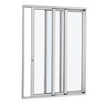Porta de Correr Alumínio Branco com Vidro 3 Folhas Alumifort Sasazaki 216,5cmx200,5cm Esquerda