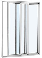 Ficha técnica e caractérísticas do produto Porta de Correr Alumínio Branco com Vidro 3 Folhas Alumifort Sasazaki 216,5cmx200,5cm Esquerda