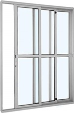 Ficha técnica e caractérísticas do produto Porta de Correr Alumínio 3 Folhas com Vidro Liso Alumifort Sasazaki 216cmx200cm Branco