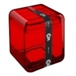 Ficha técnica e caractérísticas do produto Porta Escova 8,5 X 8,5 X 10,5 Cm - Vermelho Transparente Coza