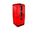 Ficha técnica e caractérísticas do produto Porta Escova com Tampa 10,4 X 8,3 X 2,1 Cm Vermelho Transparente Coza