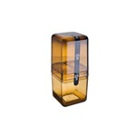 Ficha técnica e caractérísticas do produto Porta Escova com Tampa Cube Coza Mel 10,4 X 8,3 X 2,1 Cm
