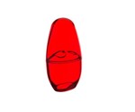 Ficha técnica e caractérísticas do produto Porta Escova com Tampa Spoom Vermelho Transparente Coza - Brinox