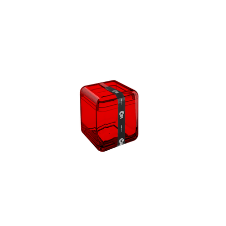 Ficha técnica e caractérísticas do produto Porta Escova - Cube 8,5 X 8,5 X 10,5 Cm Vermelho Transparente Coza
