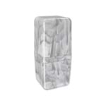 Ficha técnica e caractérísticas do produto Porta Escova Cube com Tampa 8,5x8,5x19,5cm Mármore Branco - 20877/0480 - Coza - Coza