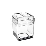 Ficha técnica e caractérísticas do produto Porta-Escova Cube com Tampa Coza Cristal