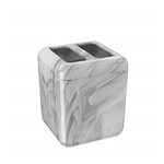 Ficha técnica e caractérísticas do produto Porta Escova Cube M Coza Mármore Branco