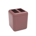 Ficha técnica e caractérísticas do produto Porta Escova Cube Rosa Malva - Coza - Brinox
