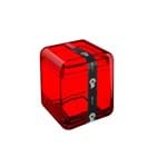Ficha técnica e caractérísticas do produto Porta Escova Cube Vermelho - Coza