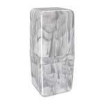 Ficha técnica e caractérísticas do produto Porta Escova de Dente com Tampa Mármore em Plástico Cube Coza