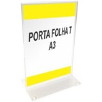 Ficha técnica e caractérísticas do produto Porta Folha T em Acrílico para Papel A3